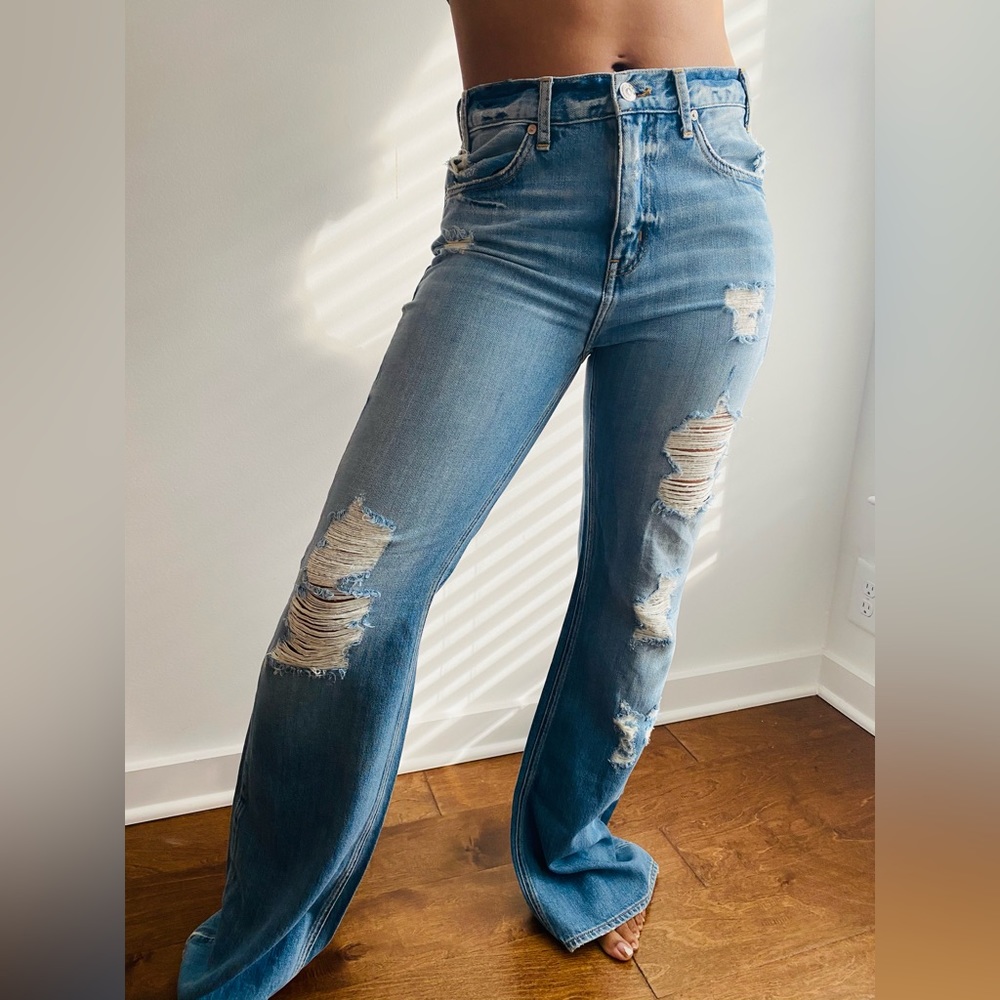 High Waisted Flare Jeans.